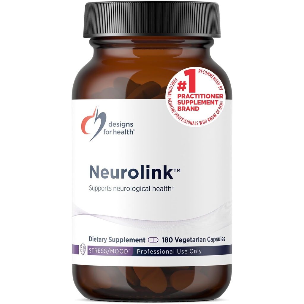 Dizainparaugi veselībai Neirolink - L-tirozīns, GABA, 5-HTP, inozitols + Taurīna papildinājums - paredzēti, lai atbalstītu Mood, Neirological + Kognitīvā veselība - ne-GMO (180 kapsulas)