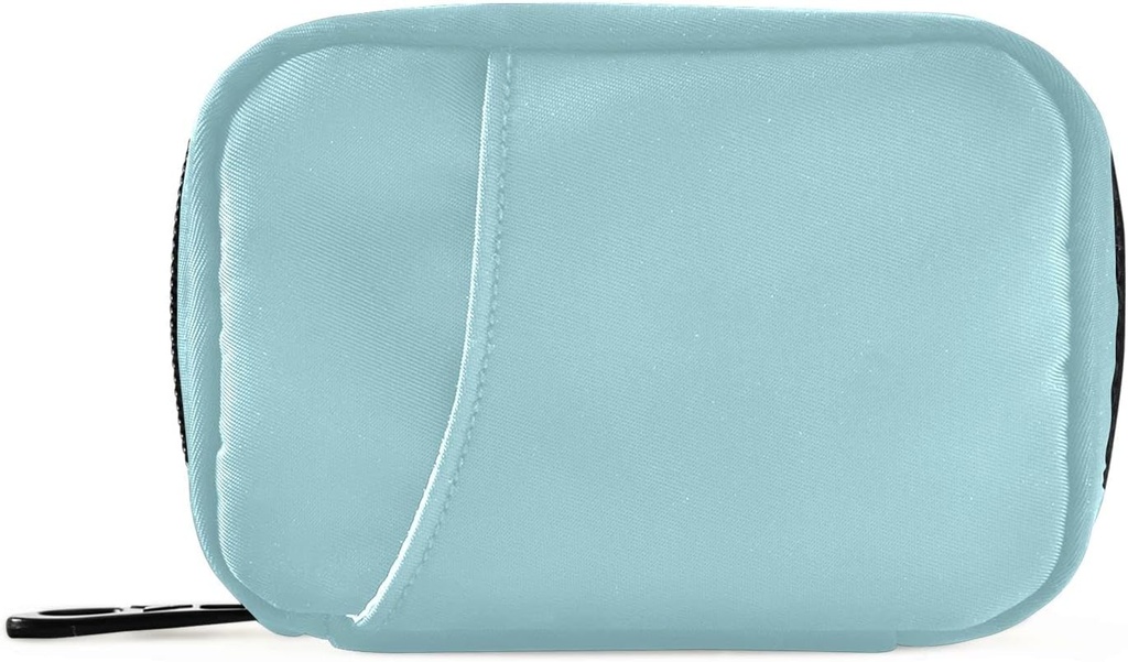 Naanle Pill Box 7 Day Pill Case Travel Pill Organizators Bag Ciper Portatīvais Weekly Case Compact Size Vitamīna Papildinājuma turētājs, Solid Color Sky Blue 4.6 x 3.14 x 1.88 1.0 collas 0.12 kilogrami