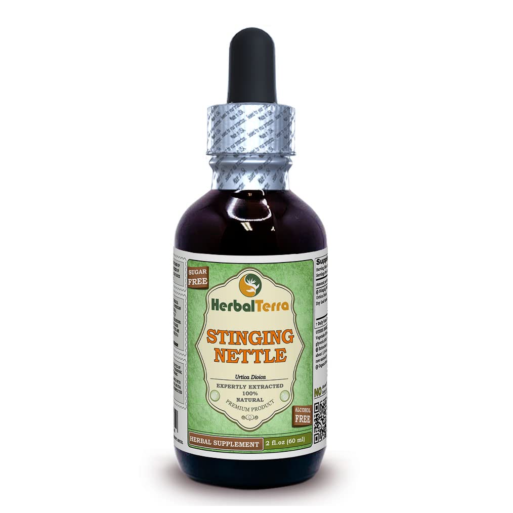 Herbal Terra LLC Stinging Nettle (Urtica Dioica) Glicerīts, Organiskās Žāvētas lapas Alkohola-bezūdens šķidruma ekstrakts 2 un