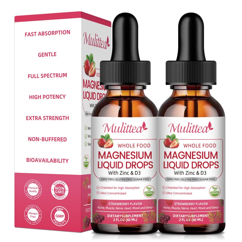 Magnija glicināts Šķidrs, augstas potences magnija glicināts, citrāts, bez cukura Vegan Non-GMO Complex papildinājums veicina Nerv, Relaksācija, Muscle,Sleep Support