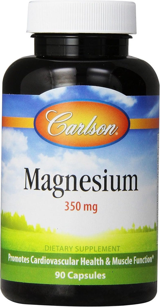 Karlsons Magnijs 350 mg, Sirds un muskuļu veselība, 90 kapsulas