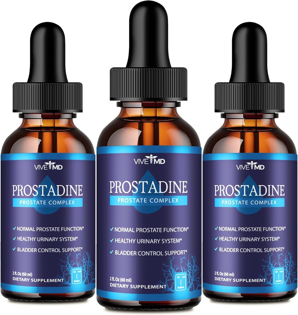 VIVE MD Prostadine pilieni prostatas veselības, urīnpūšļa urinēšanas jautājumi - Prostadine Official Drop Formula - Papildu spēks ar granātābolu - Prostadine Atsauksmes (iepakojums no 3)