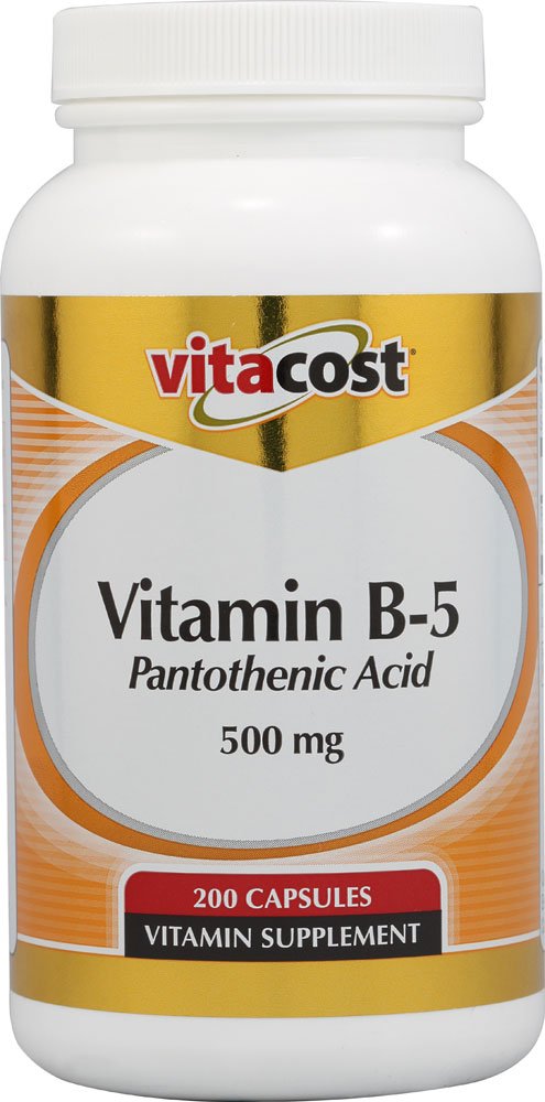 Vita cost vitamīns B5 Pantothenic Acid - 500 mg - 200 kapsulas