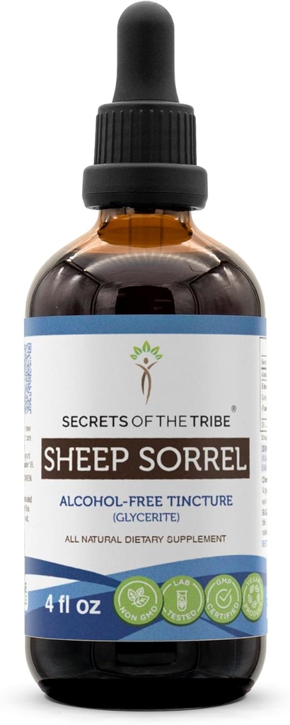 Aitas Sorrel Tinktūra Bezspirta ekstrakts, aitas Sorrel (Rumex Acetosella) Kaltēts Herb Tincture papildinājums 4oz