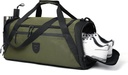 Vingrošanas somas vīriešiem un sievietēm, liels duffle soma vīriešiem Travel, Weekend Nakšņošanas soma ar kurpju nodalījumu un slapju kabatu, ūdensizturīgs sporta duffle Bag Gymbag A-TD-003-Green