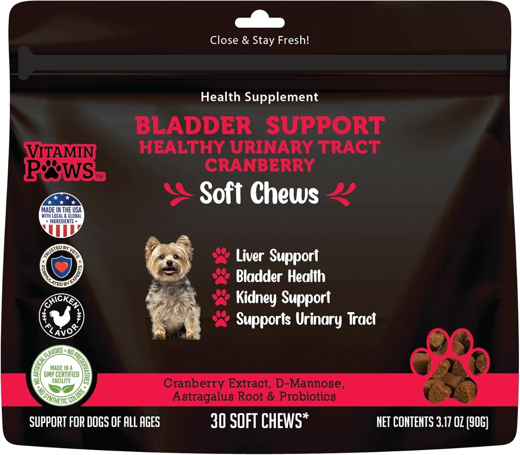 Dzērveņu Papildinājums suņiem ; Urīnceļu Tract un UTI Support Chews 