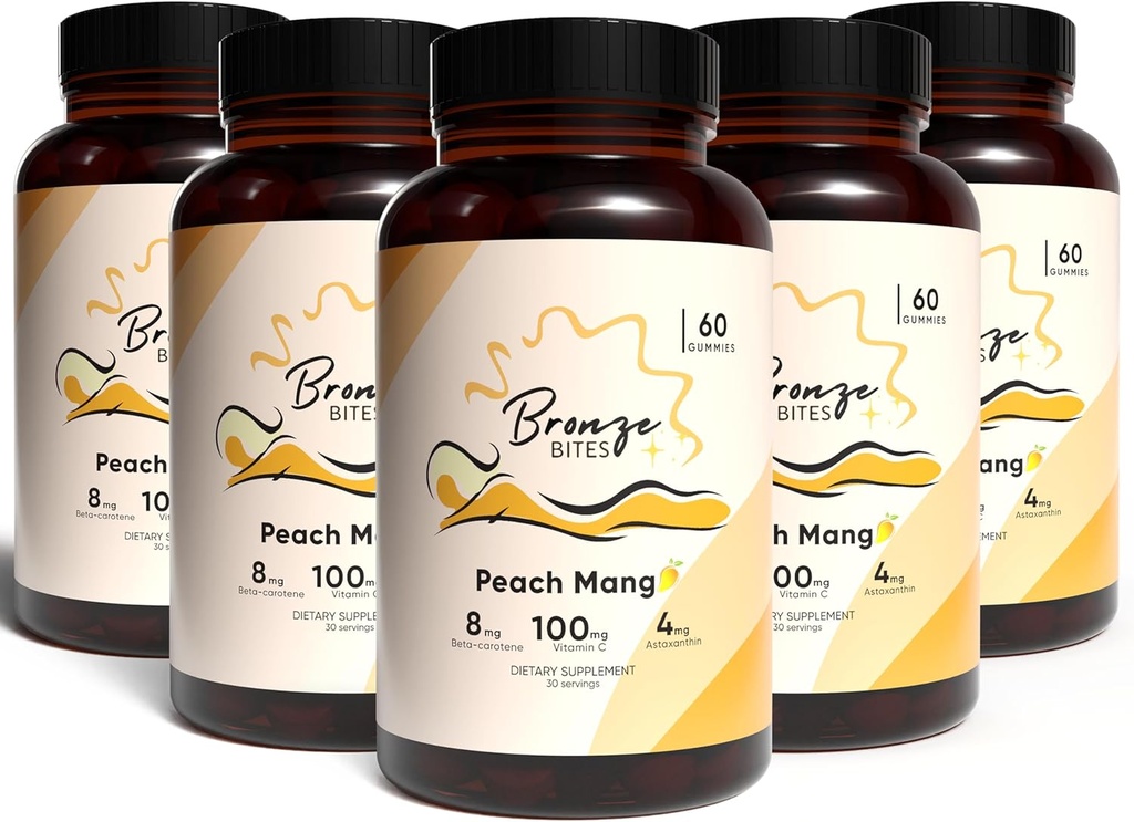 Gumijas miecēšana, gumija dienā ar beta-karotīnu, C vitamīnu un astaksantīnu, dabiskas miecēšanas papildinājums, vegans, ne-GMO - 180 Gumijas – iepakojumā pa 5