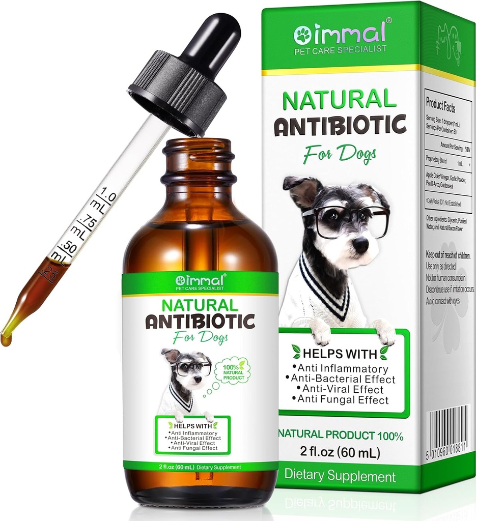 Generic Antibiotikas suņiem, Dog Antibiotikas, Suņu piederumi Antibiotikas, Dabas Dog Antibiotikas Atbalsta Suņu Alerģija un Nieze Relief, Suņu Multivitamīnu Mājdzīvniekiem-60ml / 2 Fl Oz