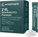 MOMSTARIN HMO(Cilvēka piena Oligosaharīdi) Super Prebiotikas un probiotikas sievietēm, Vīriešiem: Imūnās Gremošanas Papildinājums ; HMO Probiotikas; HMO Papildinājums; Prebiotikas; Pulveris; IBS Relief - 30 Packets
