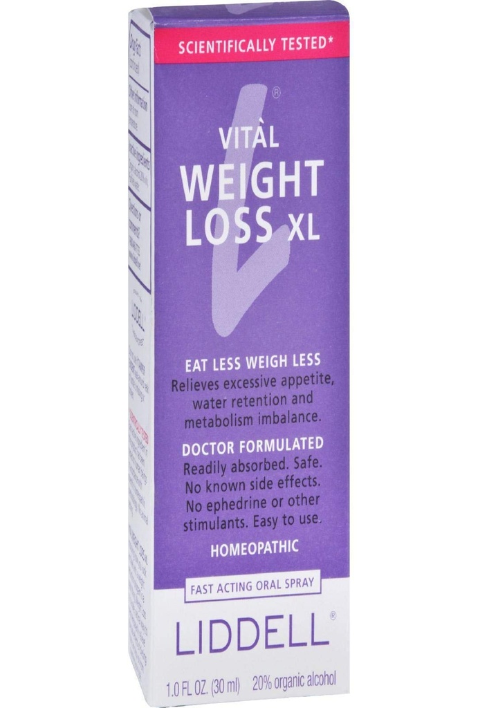 Liddell Homeopātiskā svara zaudēšanas formula, X-Large, 1 Fluid Ounce