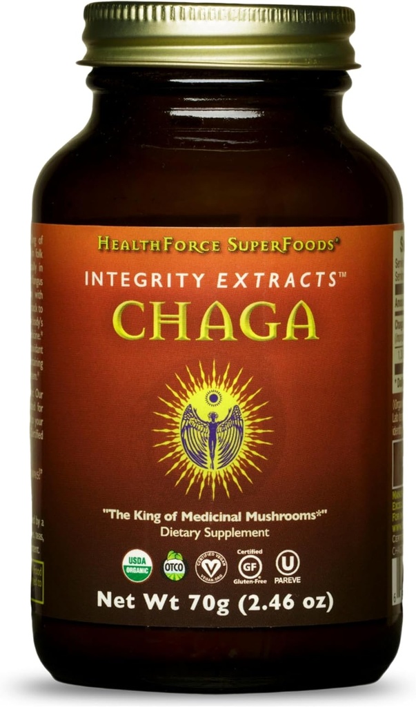 HealthForce Superfoods Integritāte ekstrakti Chaga - Pulveris - 70 Grams