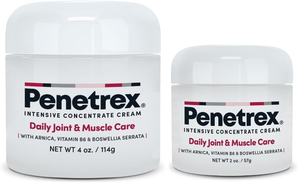 Penetrex Locītavu un muskuļu terapija Duo - Atvieglošana muguras, kakla, roku, pēdu un nervu - Rub ar Arnica, vitamīns B6 MSM & Boswellia - 2oz, 4oz