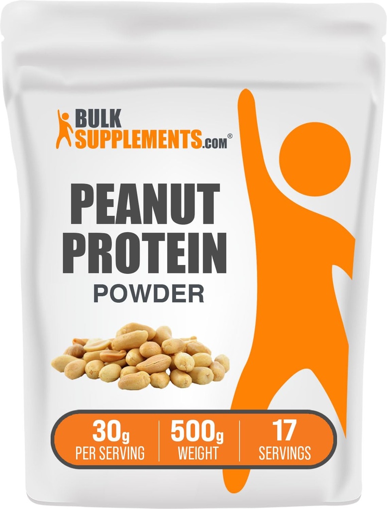 BulkSupplements.com Zemesriekstu proteīna pulveris - zemesriekstu proteīna Flour, bez lipekļa, 30g per Serving, 500g (1,1 mārciņas) (1. iepakojums)
