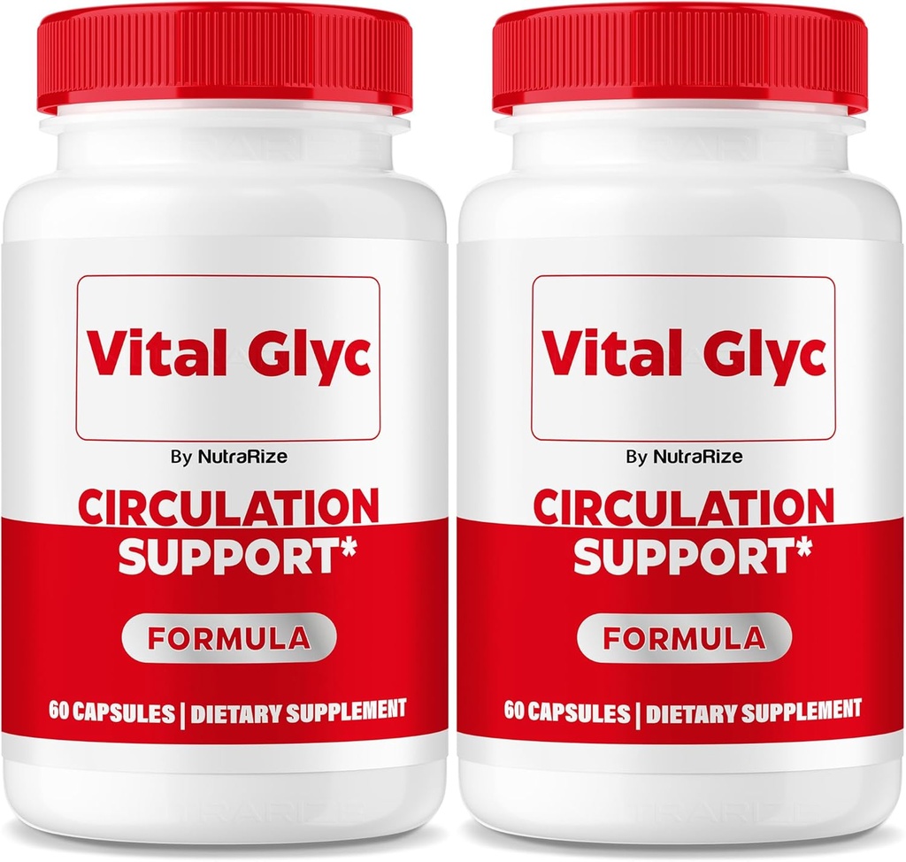(2 Pack) Vital Glyc kapsulas - oficiālā asins atbalsta formula, Vital Glyc asinsvada tīrītājs, Vital Glyc Glyco Optimizer tabletes, atbalsta vispārējo veselību un labsajūtu, Vital Glyc pulveris (120 kapsulas)