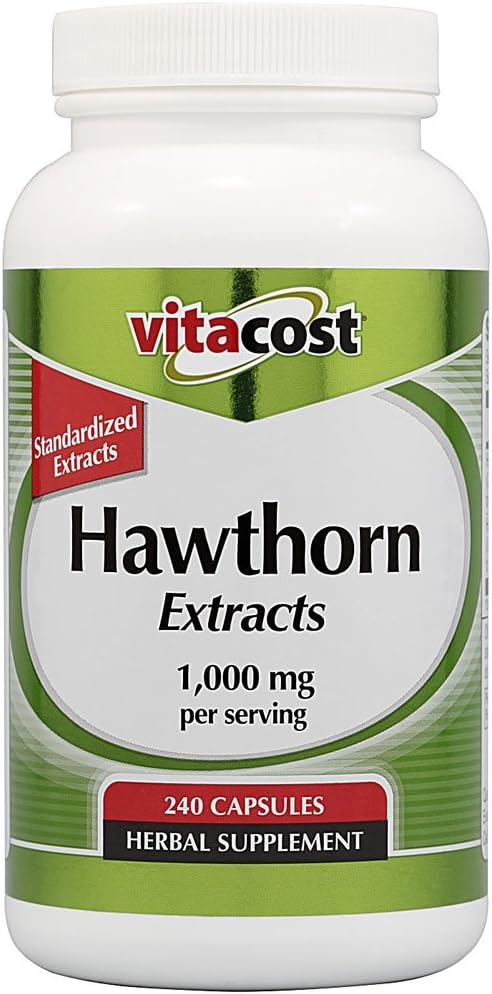 Vitacost Standardized Hawthorn Extract - 1000 mg vienā servē 240 kapsulas