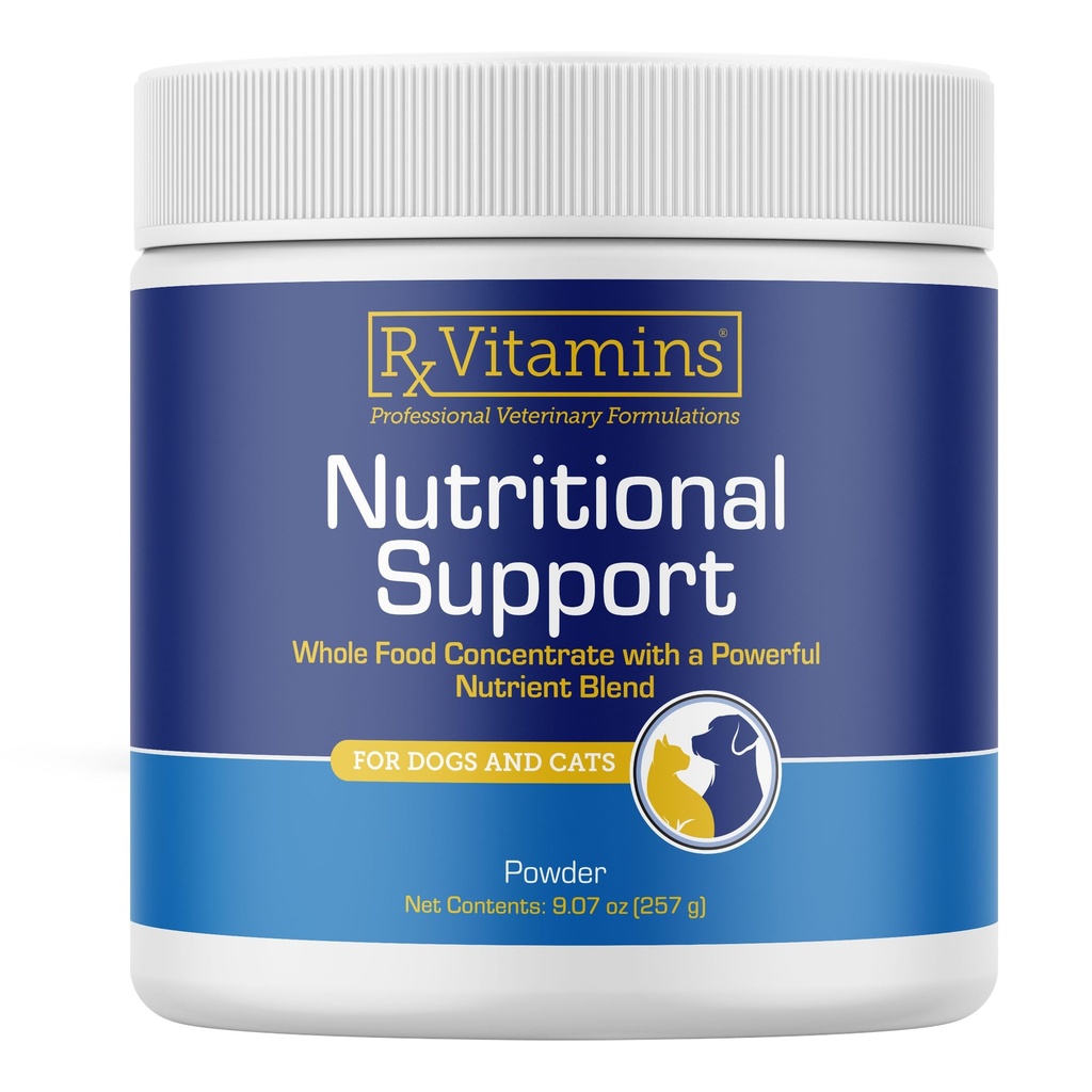 Rx Vitamīni Uztura atbalsts - Combination essential Vitamīni, Minerals, & Citi labvēlīgi savienojumi suņiem un kaķiem - 9.07oz