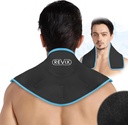REVIX Neck Ice Wrap ledus paka kaklā un plecos, terapija elastības un mobilitātes veicināšanai, karsti auksti želejas pakas, kas izmantojamas atkārtoti pēc treniņa, melna