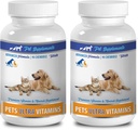 Suņi Imūnās ārstēšanas - Mājdzīvnieki Ultra vitamīnu - suņiem un kaķiem - Imūnās veselības - matu un apvalka priekšrocības - suns Kalcijs - 180 ārstē (2 pudeles)