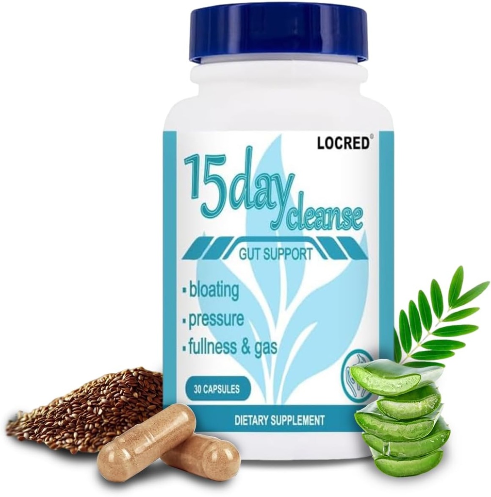 15 dienu laikā notīriet kapsulas, kolonna attīra detoksu un zarnu veselību sievietēm un vīriešiem, ar Senna, Cascara Sagrada un Psyllium Husk,30 kapsulas