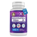 Genex Formulas Resveratrol 1500 mg papildinājums veselīgai novecošanai – NSF Sertificēts drošības, kvalitātes un etiķetes precizitāte – spēcīgs antioksidants un veselīgs novecošanās formula - lipekļa bezmaksas 90 Skaits
