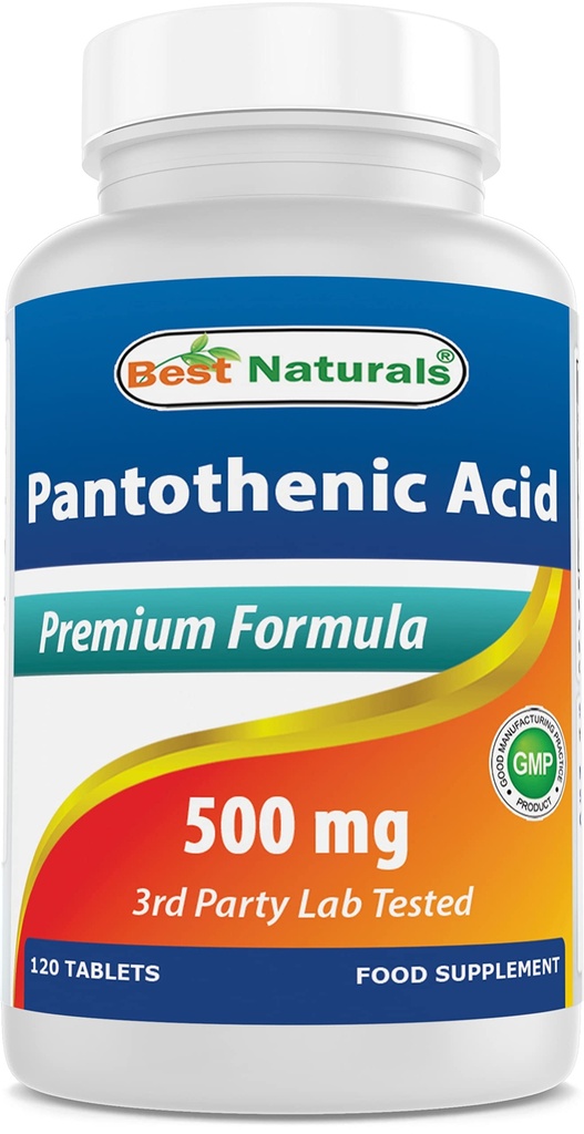 Labākā dabas pantotēnskābe 500 mg 120 tabletes