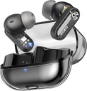 TOZO Crystal Pods Hybrid Active Troksnis Atcelt Bezvadu Erbuds, 10mm Drivers Deep Bass Stereo Sound, 4 Mics Smart ENC AI Calls, 32 EQ via App, Bluetooth 5.4 Austiņas, kristāla korpusa konstrukcija