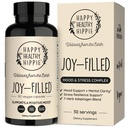 Joy-Filled Mood Support Papildinājums - 7 Herb Complex w/St. Johns Wort – Stress Relief – palīdz nomierināt prāts un ķermenis      ) 100 % augu bāzes Happy Pills, Ashwagandha, Rhodiola Rosea  ) Adaptogens, 60 Ct