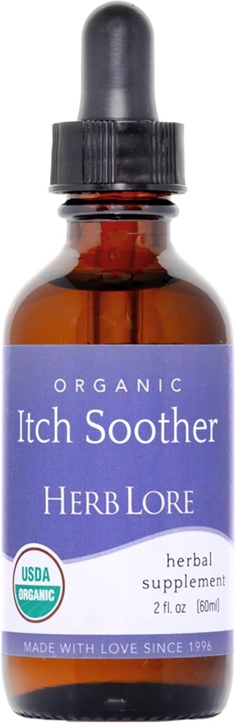 Herb Lore Organic nieze Soother Tincture - Soothes niezoša Grūtniecība Ādas un izsitumi, Šķidra piena dadzis, Dandelion & Dzeltens Dock Aknu atbalsta papildinājums pilieni (2 fl oz)
