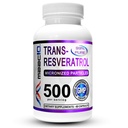 MAAC10 Trans Resveratrol 500 mg papildinājums (mikronizēta zāļu klase 99% Pure Trans-Resveratrol Extract + BioPerine Superior Absorbcijai) (2X 250 mg kapsulas 60ct)