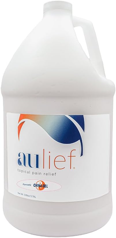 Ķīna-Gel Aulief Pain Relief Cream Artrīts & Muskuļu Rub Sore Muskuļi & Locītavu sāpes, Kakla, Ceļa un Muguras sāpes, Premium Bezkrāsas balts Topical Gel, 128 oz Pudele