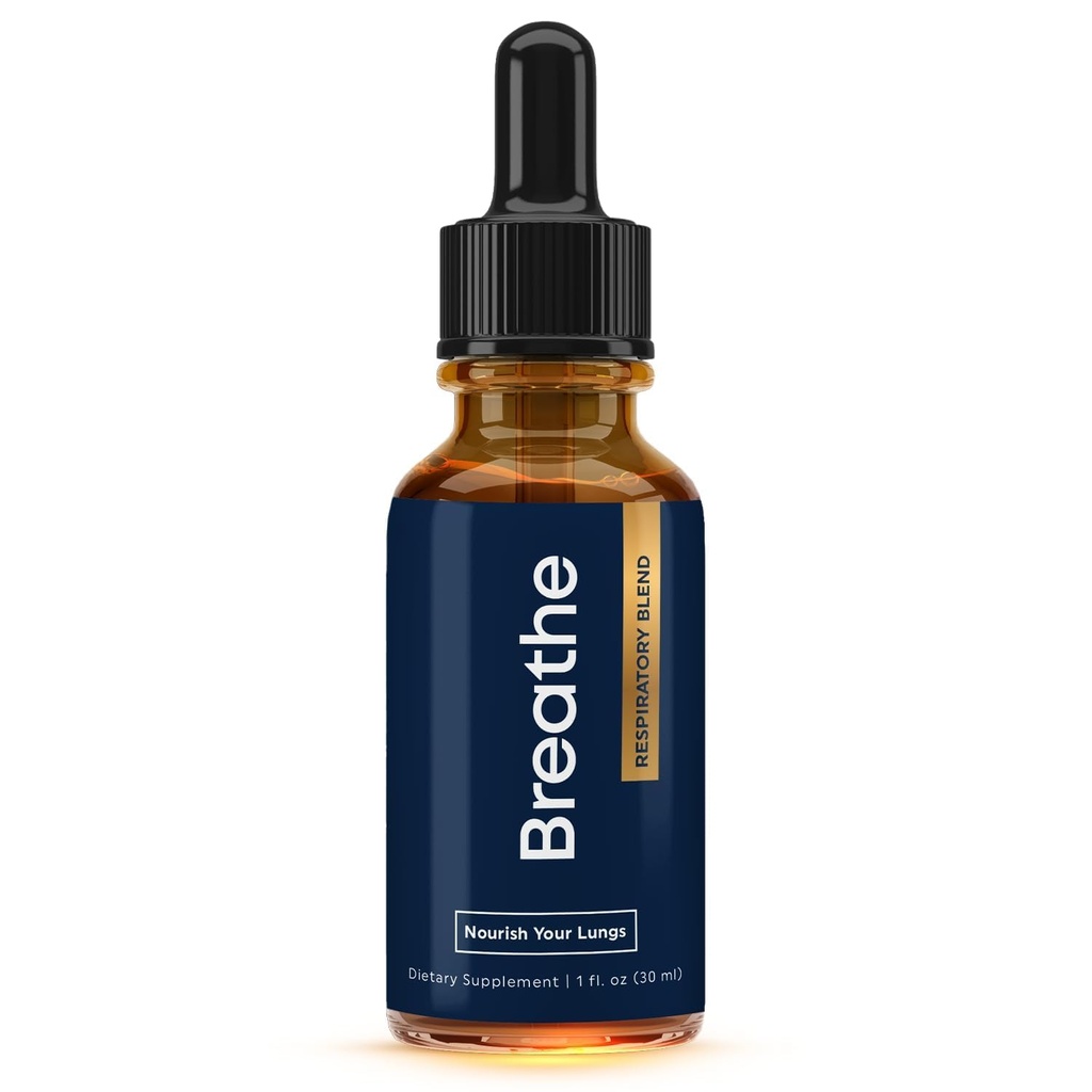 BREATHE 8-IN-1 Mullein pilieni Lungs & Airways (1 fl. oz.): Piparmētra, Time, & Mullein Leaf ekstrakts lupsējiem Detox smēķētājiem - pārtraukt Mucus & Breathe Clear - bez ĢMO & ražots ASV