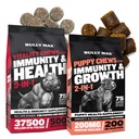 Bully Max Vitality Dog Chews un puppy Soft Chews Bandle par kopējo atbalstu ar ikdienas vitamīnu Kucēniem un pieaugušiem suņiem – Tostarp Imūnās, locītavu, ādas, apvalki, gremošanas, un attīstības atbalsts