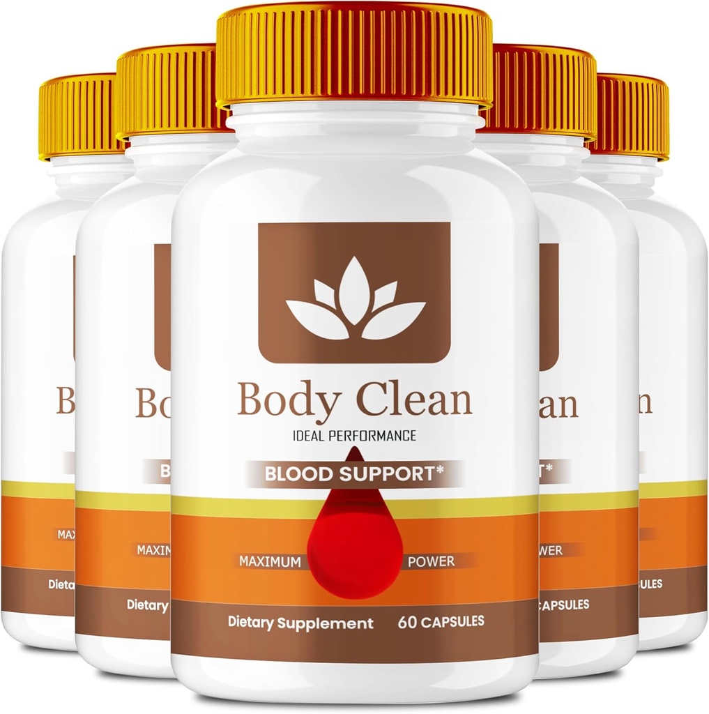 Body Clean Pills, Official BodyClean Papildinājums Kapsulas - Maksimālais spēks, Body Clean Visas Dabas Formula Tabletes, BodyClean Glyco Optimizer Complex, BodyClean Health Atbalsta Atsauksmes (5 Pack)