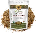 Organiskais ceļš Asinszāle Cut & Sifted (Hypericum perforatum) - Ārstniecības augu tēja - European Wild-Harvest - Organic, Kosher & USDA Sertificēts -- Vegan, Non ĢMO & Gluten brīva izcelsme - Albānija (8 Oz)