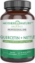 Quercetin 600mg & Nattle 600mg - Dabiskie Flavonoids Papildinājums sezonālajiem kairinātājiem, Imūnreakcija, Veselīga novecošana un ilgstamība - Nemiers, Ne ĢMO, Vegan - (90 kapsulas)