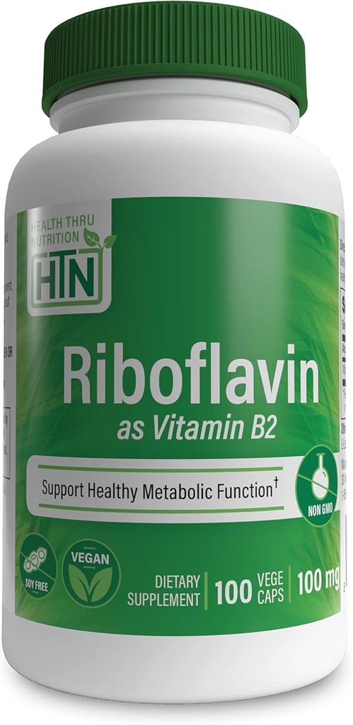 Uzturs Riboflavīns 100mg Vitamīns B2 100 Vegecaps 