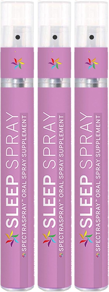 Spectraspray Miega atbalsta smidzināšanas papildinājums 3 Pack - Atbalsts Restfulness un labs nakts miegs, 90 Pakalpojumi ātras darbības miega palīglīdzekļiem, 30 dienu piegādes vienā smidzināšanas reizē