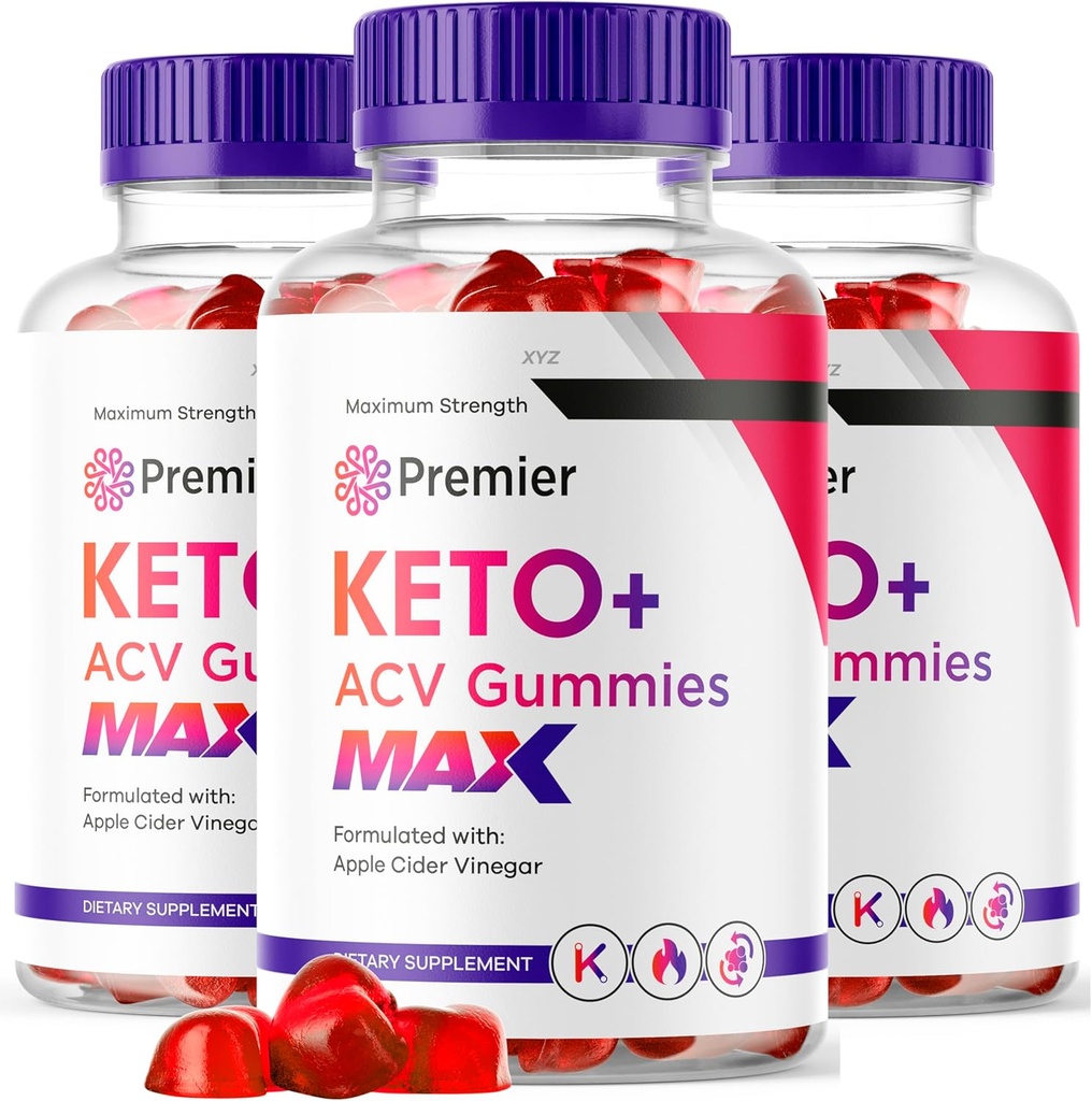 Montty (3 Pack) Premier Keto MAX Gummies - PremierKeto ACV Gummies, Premier ACV Keto MAX Gummies, Premier Apple Cider Etiķis Keto MAX Gummys, 180 Gumijas 90 dienām