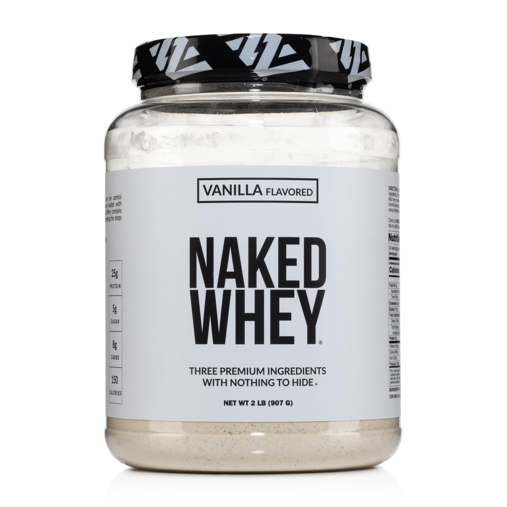NAKED Sūkalu Vanilla Olbaltumvielu pulveris - tikai 3 Sastāvdaļas - Zāles kausētu sūkalu Olbaltumvielu pulveris, Vanilla Flavor, un organisko kokosriekstu cukuru, NSF Sertificēts, nav ĢMO, No Soy, un lipekļa bez - 24 Kalpo