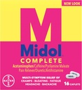 Midola menstruālā maksimālā stipruma Caplets - 16