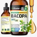 BIO KRATER Bacopa Monnieri papildinājums Šķidrs - smadzeņu atbalsts Brahmi - Alkohols un cukurs Bez šķidruma Bacopa Herb pilieni 4 Fl.Oz.