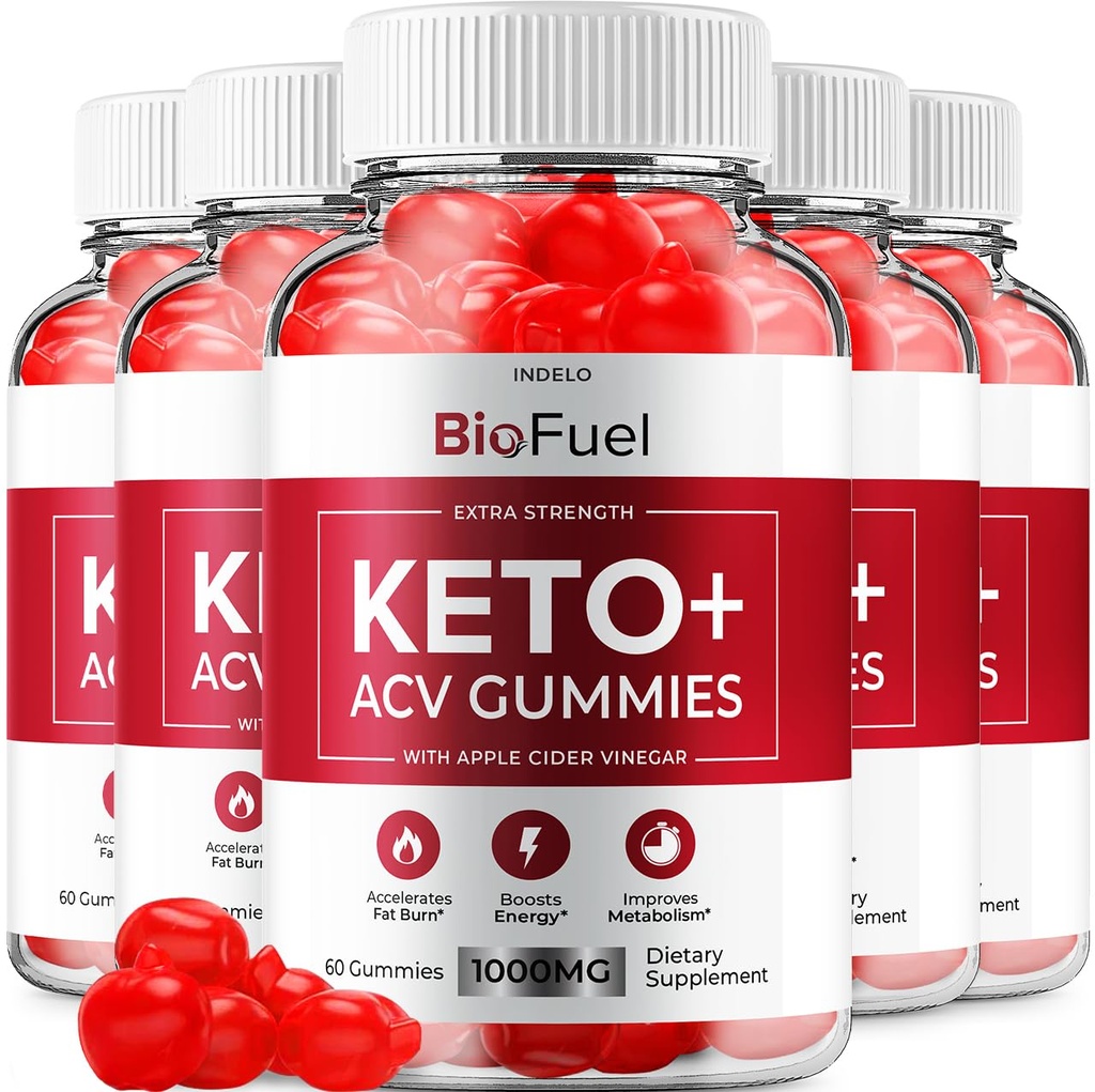 (5 Pack) Biodegviela Keto ACV Gummies - Advanced Formula BioFuel Keto Plus ACV Gummies Apple Sidrs Etiķis Bio Fuel ACV Svars Pārvaldība Gumies Diētiskās Papildinājums Atsauksmes Vīrieši Sievietes (300 Gumijas)
