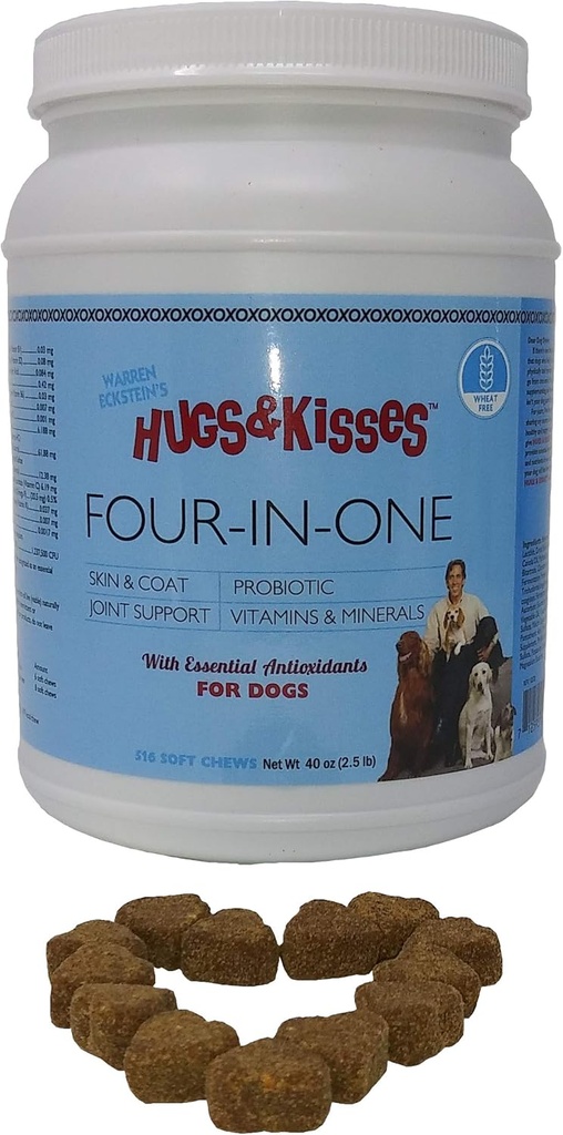 Hungs & KISSES Warren Eckstein ir Four-in-one dog Vitamīnu minerālu bagātinātāji ārstē
