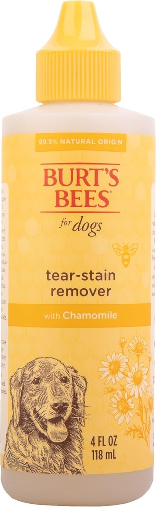 Burt bites mājdzīvniekiem Tear Stain Remoper suņiem ar kumelīšu, 99.9% Dabīgas izcelsmes formulas, Dog Tear Stain Remoper, Suņu acu tīrītājs 4 unc