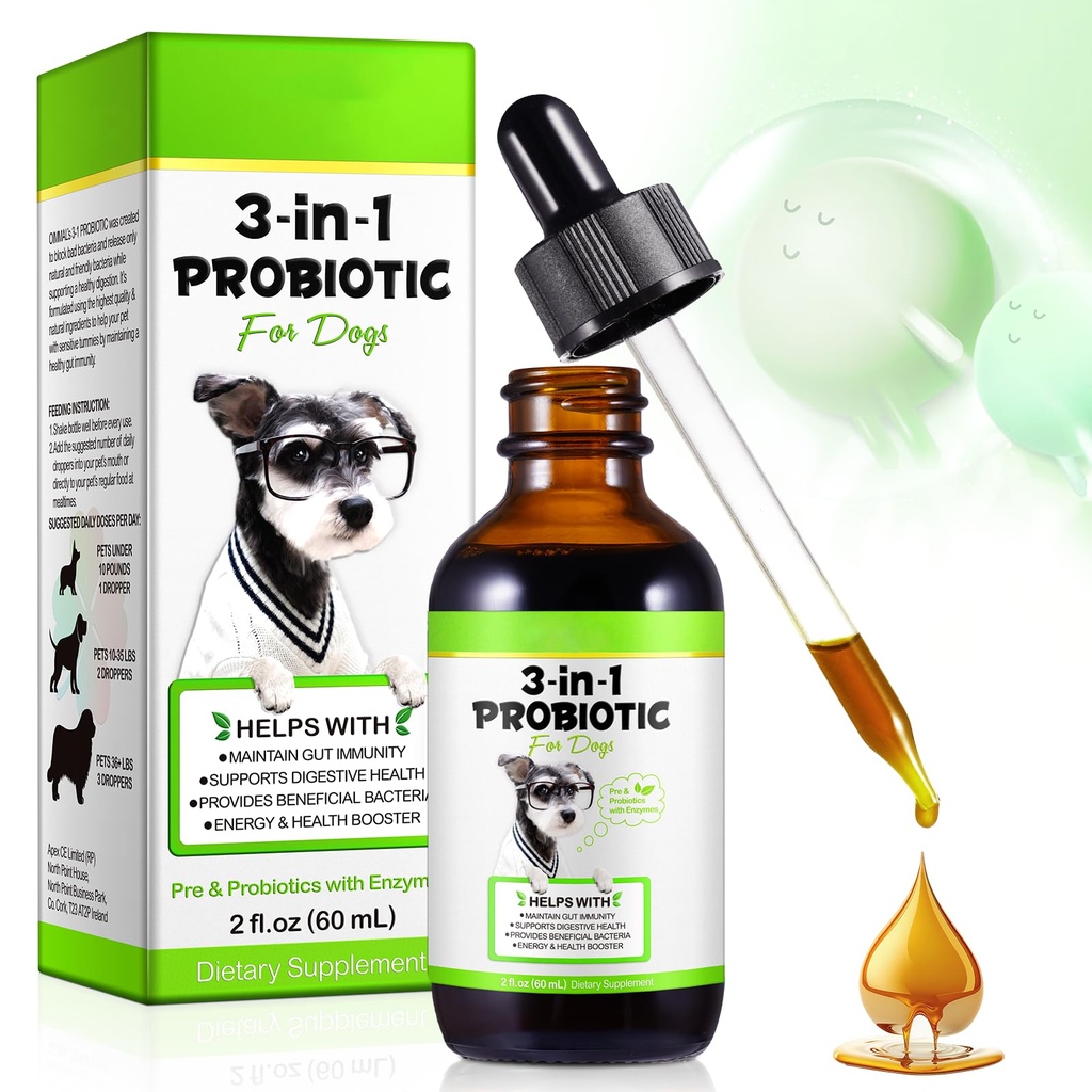 Probiotikas suņiem,3-in-1 Dog Probiotikas,Dog Probiotikas Gremošanas Atbalsts, Dog Probiotikas Papildinājumi,Pet Probiotikas suņiem, Šķidrās Probiotikas suņiem