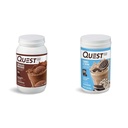 Quest Nutrition Chocolate Milkshake Protein Powder, 22g Protein, 1g Cukurs, zems Karbs, bez lipekļa, 3 mārciņa, 43 Pasniedz & Cookies & Cream Protein Powder; 20g Protein; 1g Cukurs; Zems Karb; Bez lipekļa