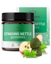 HERBAMA Stinging Nettle Gumies - 7500mg Stinging Nettle Saknes ekstrakts urīna bukses atbalsts sievietēm un vīriešiem - Vegan, Non-GMO Urtica Dioica Papildinājums - 60 Pektīnu bāzes Apple-Flavored Chews