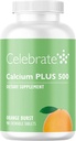 Atzīmējiet vitamīnus Kalcijs Plus 500 Bariatriskā kalcija citrāts ar vitamīnu D3 Košļājams, 500 mg, bez lipekļa un bez cukura, kalcija citrāts bariatriskiem pacientiem, Orange Burst, 90 skaits