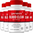 Genesis Asins Tīras Kapsulas - Advanced Formula Papildinājums maksimālā stipruma - dabas asinsvada tīrītājs, GenesisBlood Clean Pills, GenesisBloodClean Pastillas Atsauksmes (5 Pack)