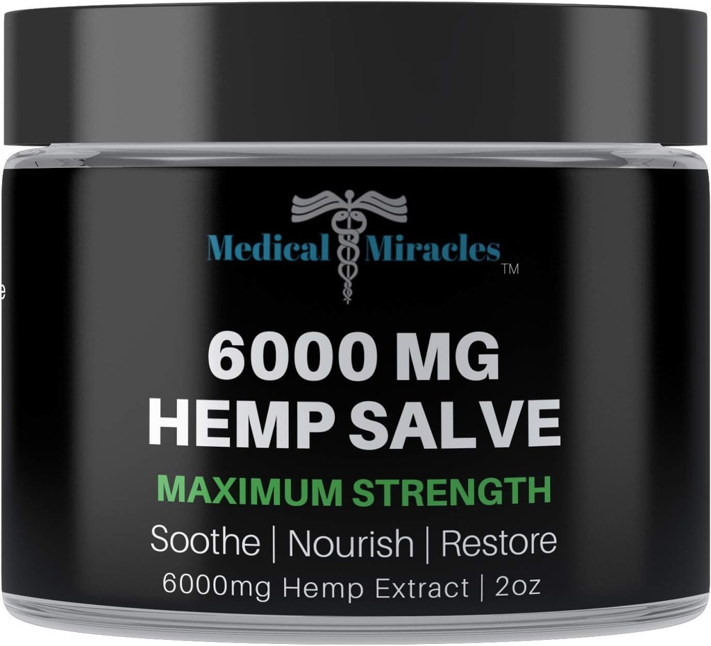 Medical Miracles 6000 MG Maksimālais stiprums Ārstnieciskā salve Lietošana HIPS, locītavām, Kaklam, Atpakaļ. Izgatavots ar labākajām pieejamajām sastāvdaļām